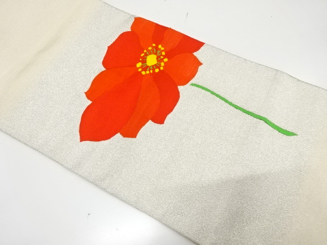 JAPANESE NAGOYA OBI / WOVEN FLOWER